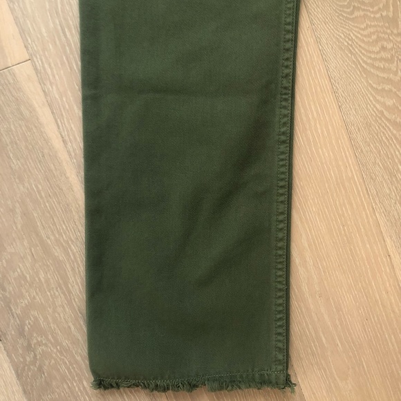 Nili Lotan Pants in Green with Frayed Bottoms - Picture 4 of 5